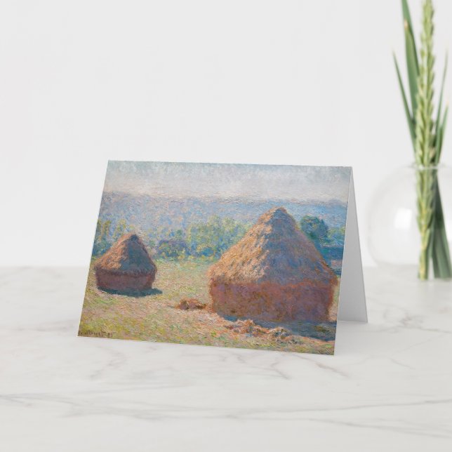 Claude Monet - Haystacks, slutet av sommaren Kort (Framsida)