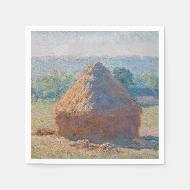 Claude Monet - Haystacks, slutet av sommaren Pappersservett (Framsidan)