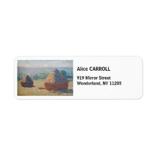 Claude Monet - Haystacks, slutet av sommaren Returadress Etikett