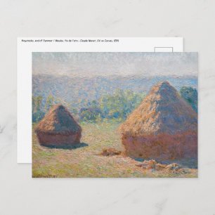 Claude Monet - Haystacks, slutet av sommaren Vykort