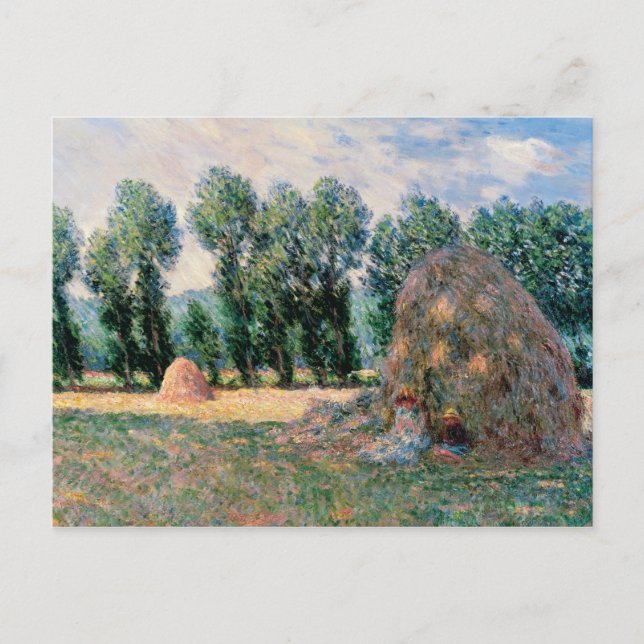 Claude Monet - Haystacks Vykort (Framsida)