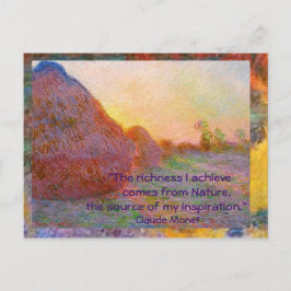 Claude Monet Haystacks Vykort
