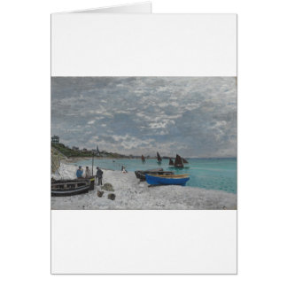 Claude Monet Himmel Clouds Boats Fraktas Sea Ocean Hälsningskort