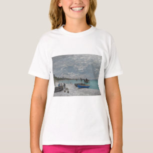 Claude Monet Himmel Clouds Boats Fraktas Sea Ocean Tee Shirt