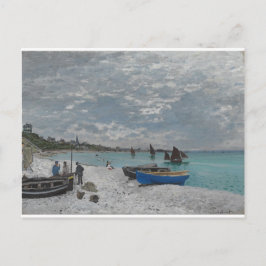 Claude Monet Himmel Clouds Boats Fraktas Sea Ocean Vykort