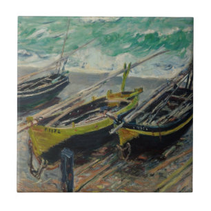Claude Monet himmel fördunklar hav för fartygfrakt Kakelplatta