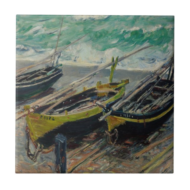Claude Monet himmel fördunklar hav för fartygfrakt Kakelplatta (Framsidan)