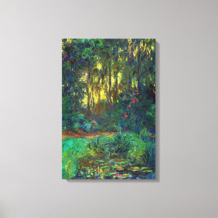 Claude Monet - Hörn av en damm med näckrosor Canvastryck