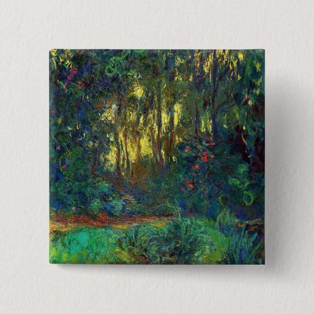 Claude Monet - Hörn av en damm med näckrosor Knapp (Framsida)