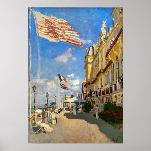 Claude Monet - Hotel des Roches Noires, Trouville Poster (Framsidan)