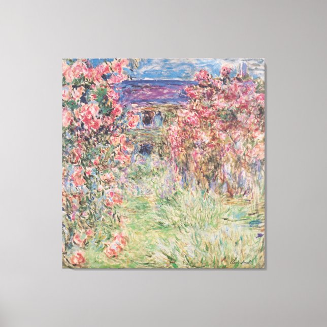 Claude Monet – House Among the Roses – 1919 Canvastryck (Framsida)