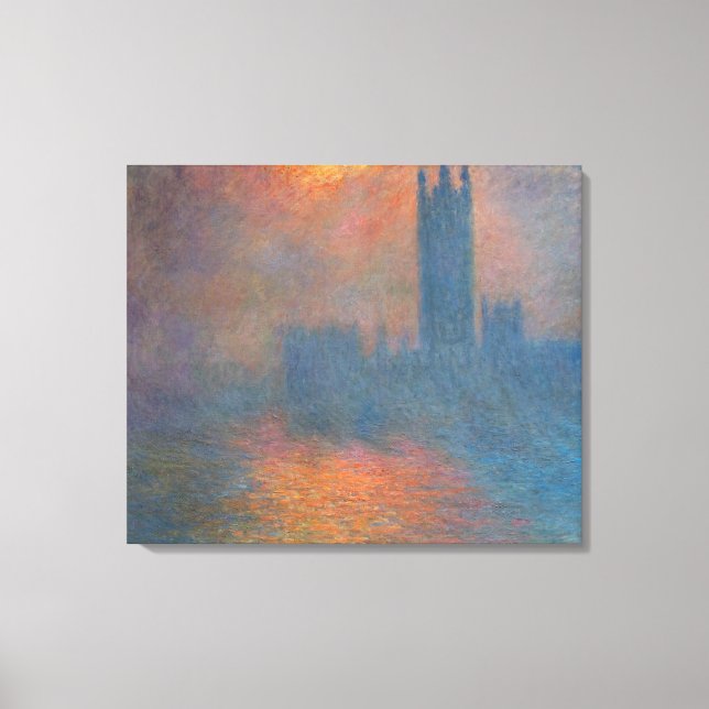 Claude Monet - House of Parliament London Canvastryck (Framsida)