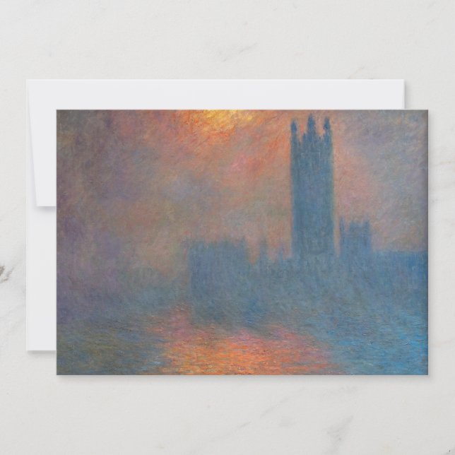Claude Monet - House of Parliament London Inbjudningar (Framsida)