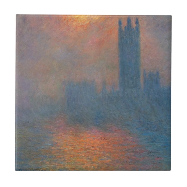 Claude Monet - House of Parliament London Kakelplatta (Framsidan)