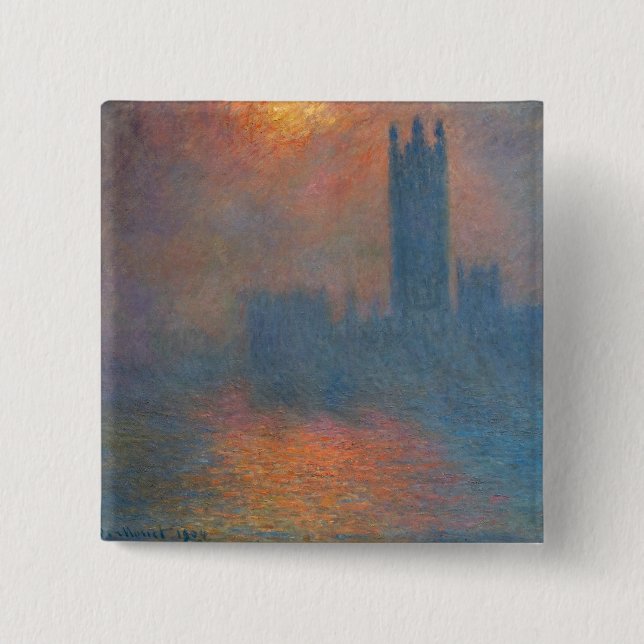 Claude Monet - House of Parliament London Knapp (Framsida)