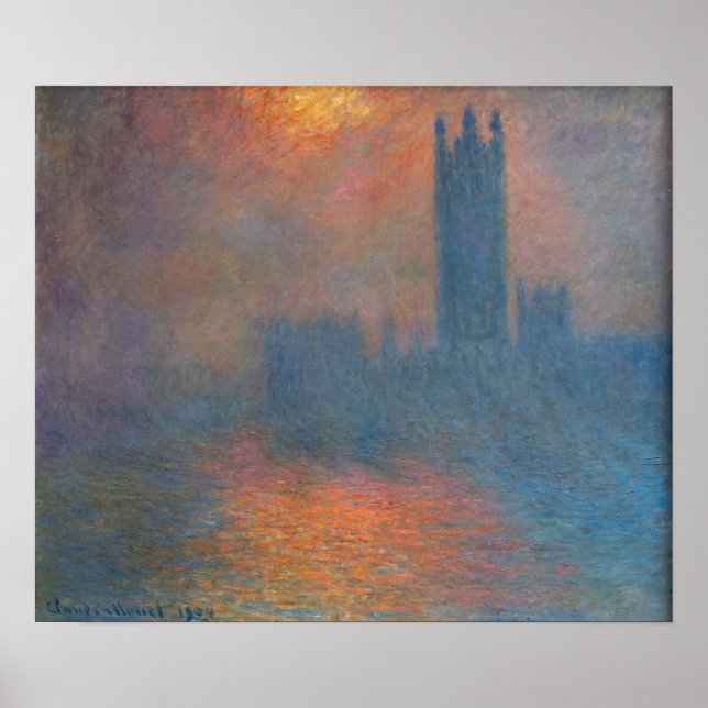 Claude Monet - House of Parliament London Poster (Framsidan)
