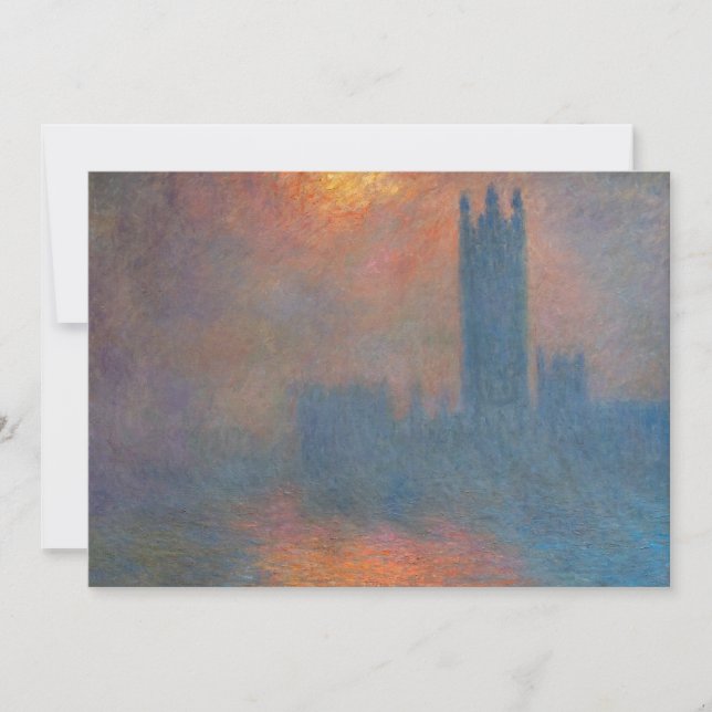 Claude Monet - House of Parliament London Tack Kort (Framsida)