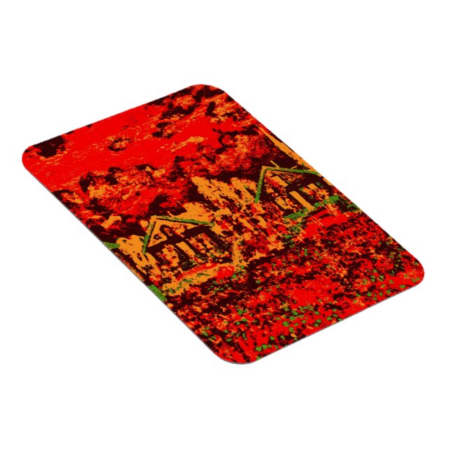 Claude Monet Houses i Argentina (modifierad) Magnet (Högersidan)