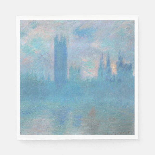 Claude Monet Houses of Parliament London. Blå Pappersservett (Framsidan)