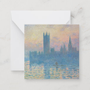 Claude Monet Houses of Parliament Solnedgång Anteckningskort