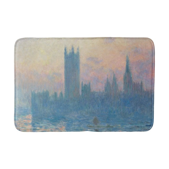 Claude Monet Houses of Parliament Solnedgång Badrumsmatta (Framsidan)