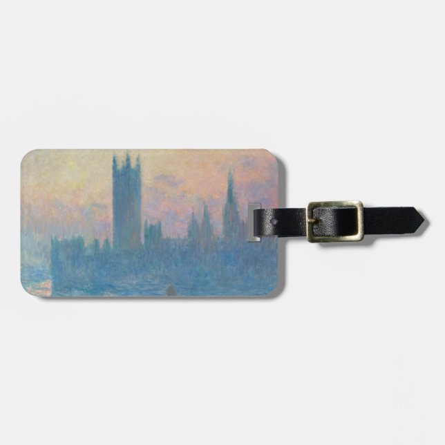 Claude Monet Houses of Parliament Solnedgång Bagagebricka (Horisontell Framsida)