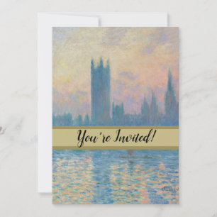 Claude Monet Houses of Parliament Solnedgång Inbjudningar