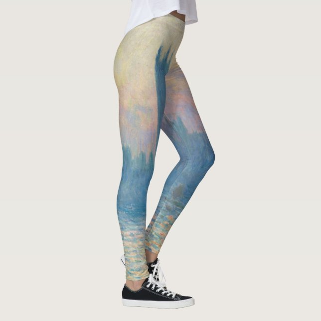Claude Monet Houses of Parliament Solnedgång Leggings (Höger)