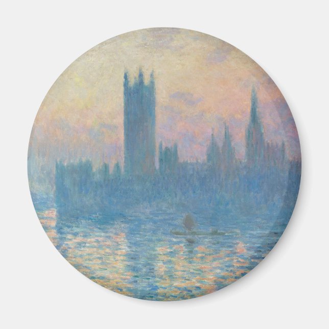 Claude Monet Houses of Parliament Solnedgång Magnet (Framsidan)
