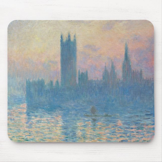 Claude Monet Houses of Parliament Solnedgång Musmatta (Framsidan)