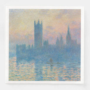 Claude Monet Houses of Parliament Solnedgång Pappersservett