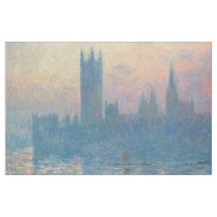 Claude Monet Houses of Parliament Solnedgång Tyg