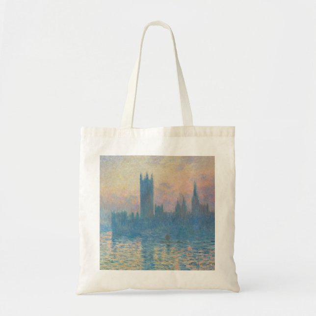 Claude Monet Houses of Parliament Solnedgång Tygkasse (Framsidan)