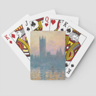 Claude Monet husen av parlamentet, solnedgång Casinokort