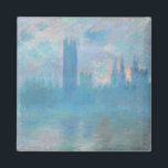 Claude Monet. Husen i parlamentet London. Blå Magnet<br><div class="desc">Claude Monet "House of Parliament,  London" magnet.</div>