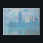 Claude Monet. Husen i parlamentet London. Blå Vykort<br><div class="desc">Claude Monet "House of Parliament,  London" vykort.</div>