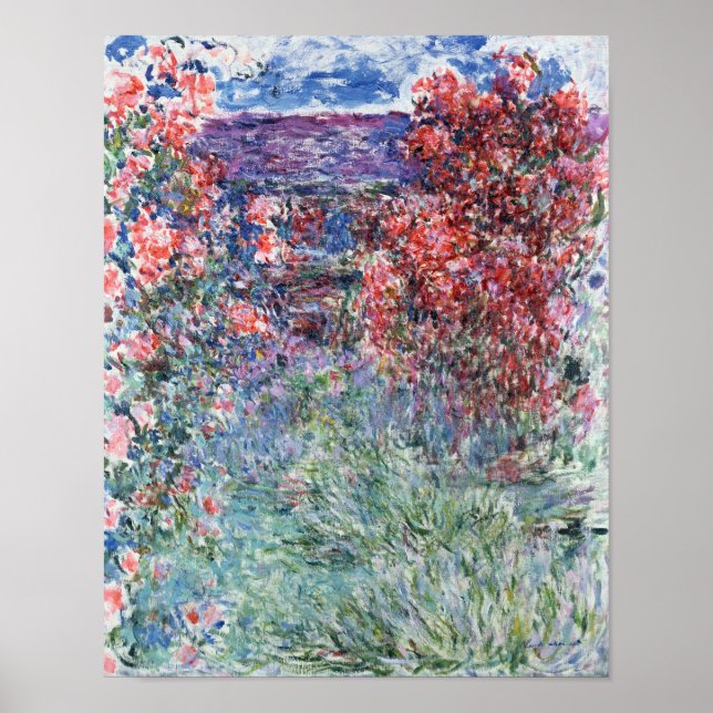 Claude Monet | Hushus i Giverny under Ro Poster (Framsidan)