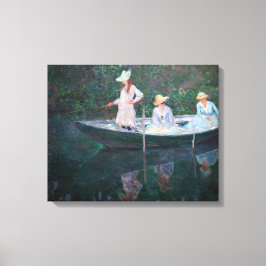 Claude Monet - I Norvegienne-båten vid Giverny Canvastryck