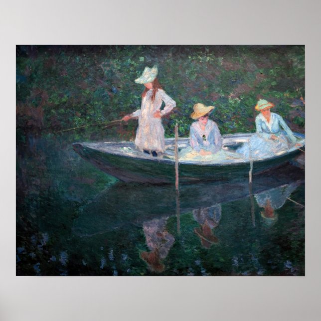Claude Monet - I Norvegienne-båten vid Giverny Poster (Framsidan)