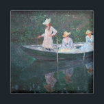 Claude Monet - I Norvegienne Boat Giverny Magnet<br><div class="desc">I Norvegienne Boat vid Giverny / La Barque - Claude Monet,  Oil on Canvas,  1887</div>