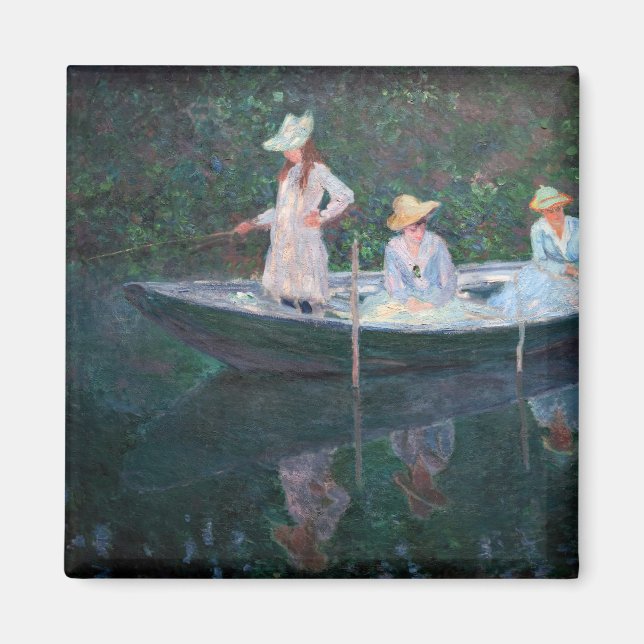 Claude Monet - I Norvegienne Boat Giverny Magnet (Framsidan)