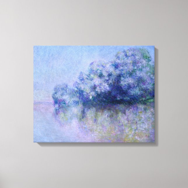 Claude Monet Île aux Orties nära Vernon Canvastryck (Framsida)