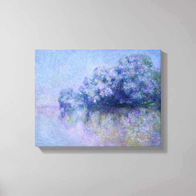 Claude Monet Île aux Orties nära Vernon Canvastryck (Framsida)