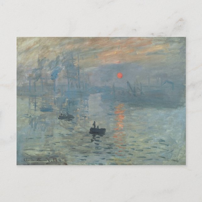 Claude Monet, Impression, soleil levant Vykort (Framsida)