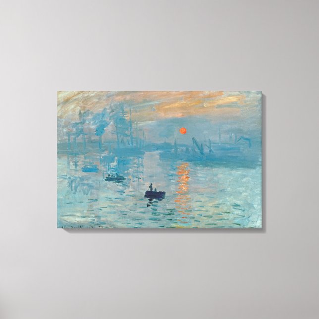 CLAUDE MONET - Impression, soluppgång 1872 Canvastryck (Framsida)