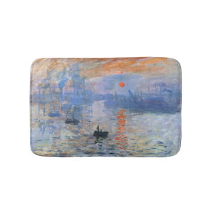 Claude Monet Impression Soluppgång 1872 Hamn Konst Badrumsmatta