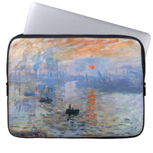 Claude Monet Impression Soluppgång 1872 Hamn Konst Laptop Fodral