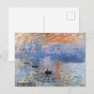 Claude Monet Impression Soluppgång 1872 Hamn Konst Vykort