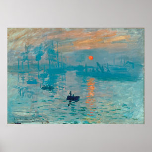 CLAUDE MONET - Impression, soluppgång 1872 Poster