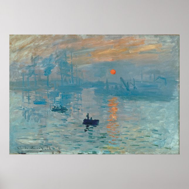 CLAUDE MONET - Impression, soluppgång 1872 Poster (Framsidan)